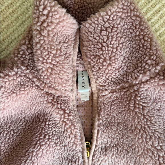 Varley Dusty Rose Teddy Sherpa Fleece Zip Jacket - Picture 5 of 5